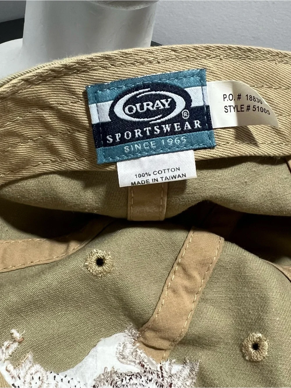 Vintage Ouray Jackson Hole Wyoming Moose Beige Hat Adult OSFA